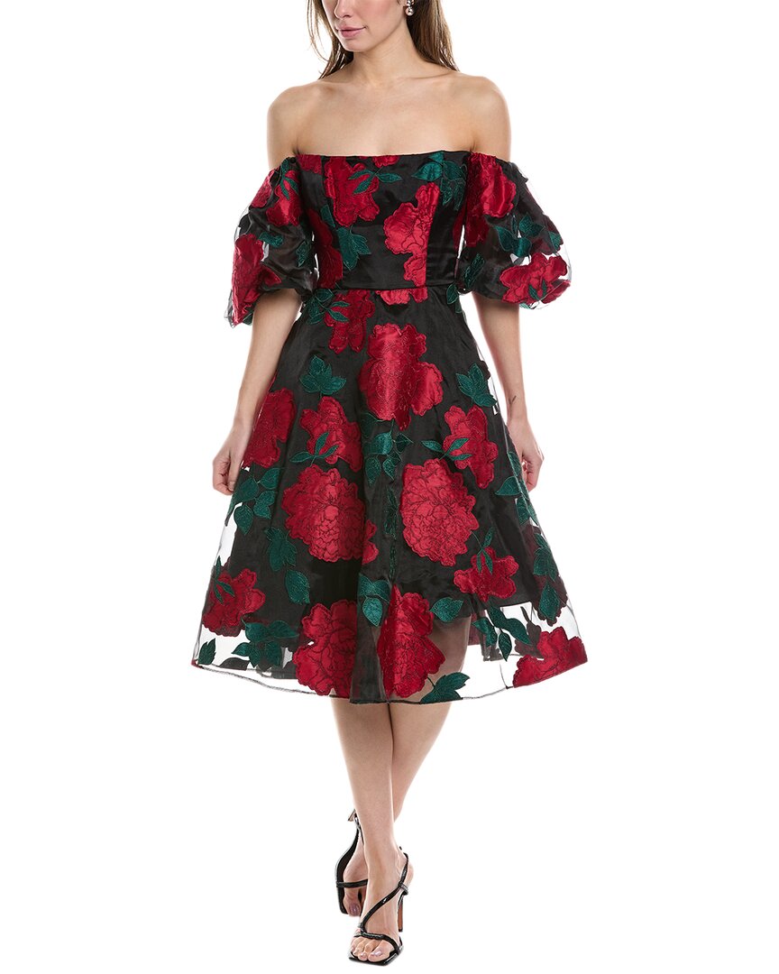 Marchesa Notte Marchesa Notte Off-The-Shoulder Cocktail Dress