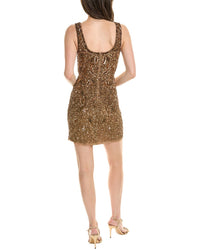 Liv Foster Liv Foster Womens  Beaded Mini Dress, 2, Metallic