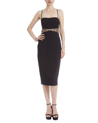 Jewel Badgley Mischka Cage Detailed Strap Midi Dress