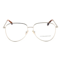 Victoria Beckham Eyeglasses Aviator Full Rim, Silver Frame and Clear Demo Lenses Lens VB2116040