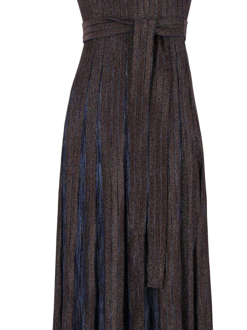 Missoni Women Long Lamé Viscose Dress With A Belt