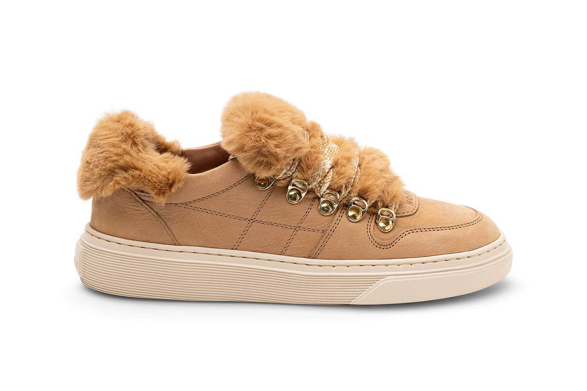 Hogan Faux-Fur Trimmed Sneakers