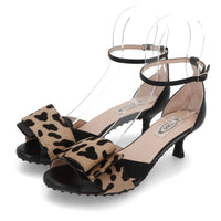 Tod's Leather Heeled Sandals in Black/Brown