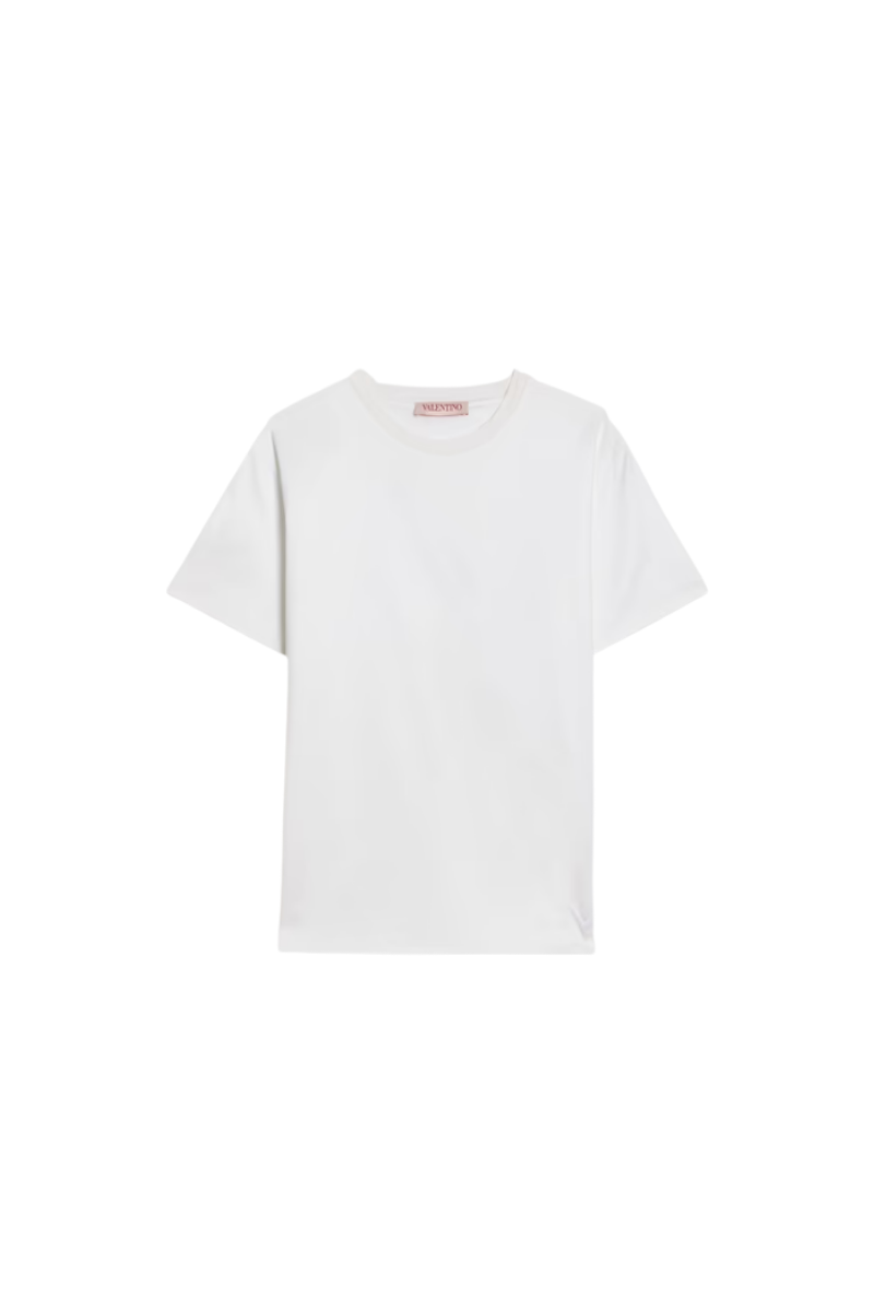 Valentino Garavani Valentino Garavani Cotton-Jersey T-Shirt Bianco 4B0Mg23F8Ln_0Bo