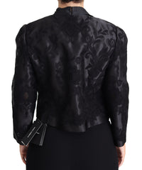 Dolce & Gabbana Dolce & Gabbana Black Lace Sheer Corset Organza Silk Women's Jacket