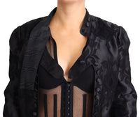 Dolce & Gabbana Dolce & Gabbana Black Lace Sheer Corset Organza Silk Women's Jacket
