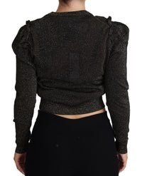 Dolce & Gabbana Black Gold Cropped Women Pullover Women's Sweater