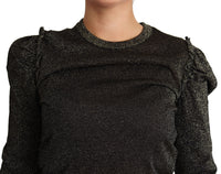 Dolce & Gabbana Black Gold Cropped Women Pullover Women's Sweater