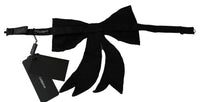 Dolce & Gabbana Silver Tone 100% Silk Crystal Embellished Women Women's Bowtie