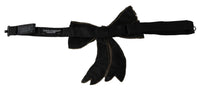 Dolce & Gabbana Dolce & Gabbana Gold Tone Silk Rhinestone Embellished Women Women's Bowtie