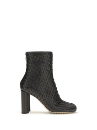 Bottega Veneta Women Cherry Intrecciato Ankle Boots