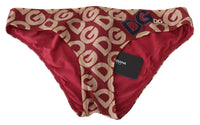 Dolce & Gabbana Multicolor DG Logo Print Bottom Beachwear Bikini Women's Swimsuit