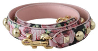 Dolce & Gabbana Dolce & Gabbana Pink Floral Gold Studs Bag Accessory Shoulder Women's Strap