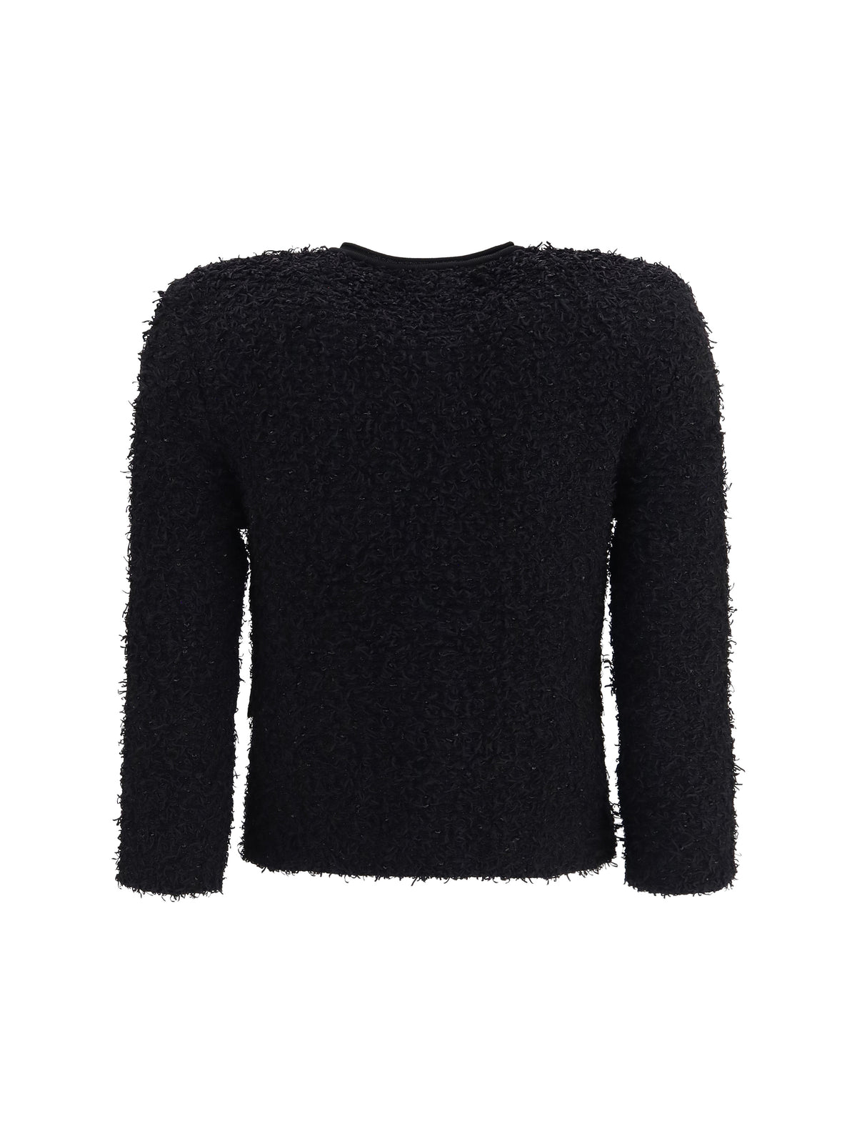 Balmain Women Double-Breasted Tweed Cropped Jacket With Logo Buttons