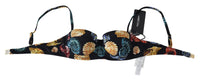 Dolce & Gabbana Black Seashells Print Women Swimwear Bikini Women's Tops