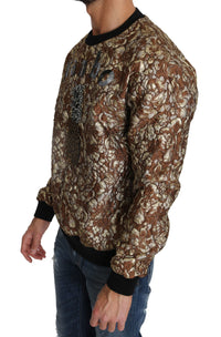 Dolce & Gabbana Multicolor MAMBO Jacquard Pineapple Pullover Men's Sweater