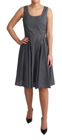 Dolce & Gabbana Black Polka Dotted Cotton A-Line Women's Dress