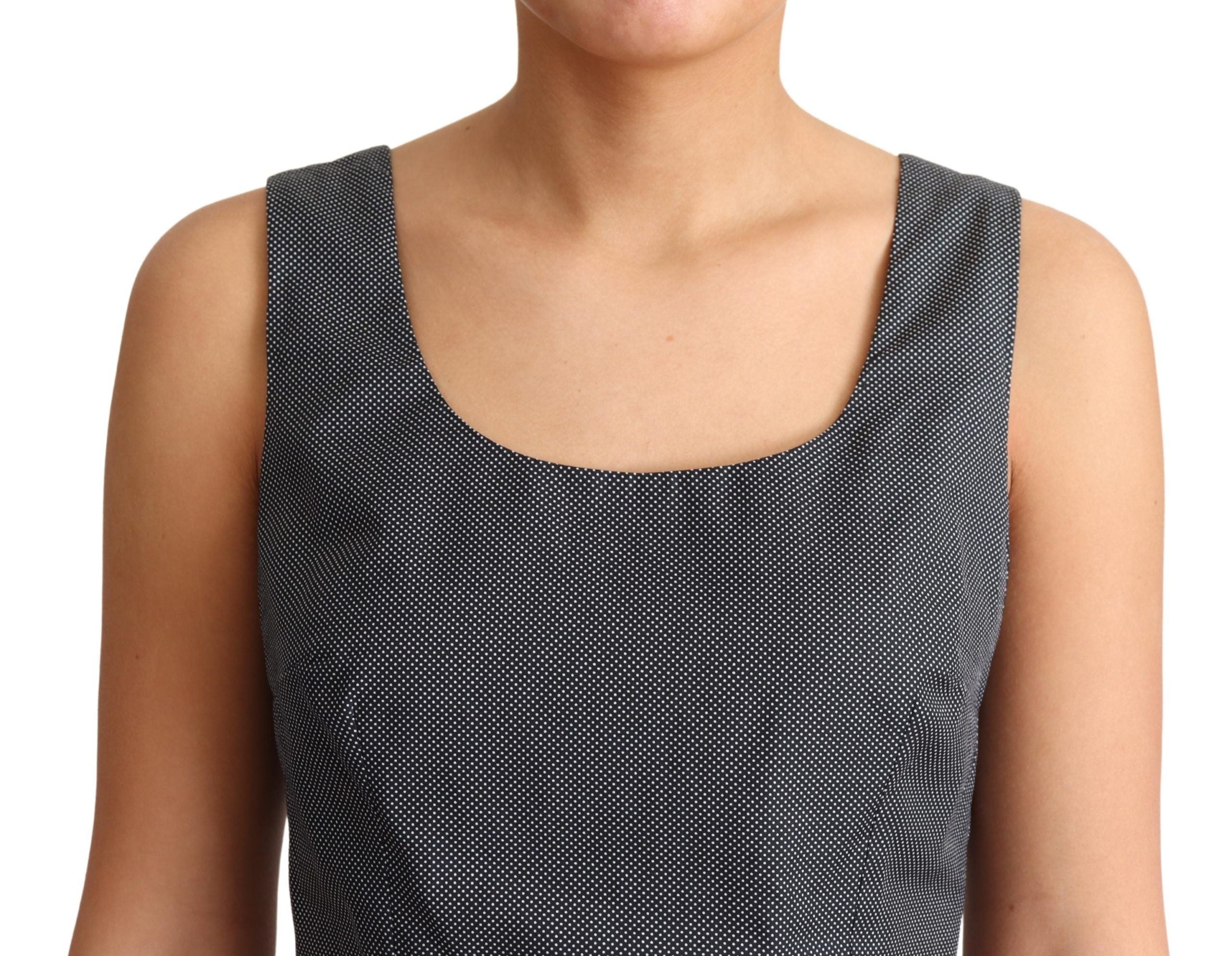 Dolce & Gabbana Black Polka Dotted Cotton A-Line Women's Dress
