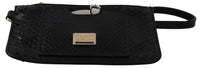 Dolce & Gabbana Dolce & Gabbana Black Leather Coin Purse Wristlet Mirror Agnese Women's Wallet