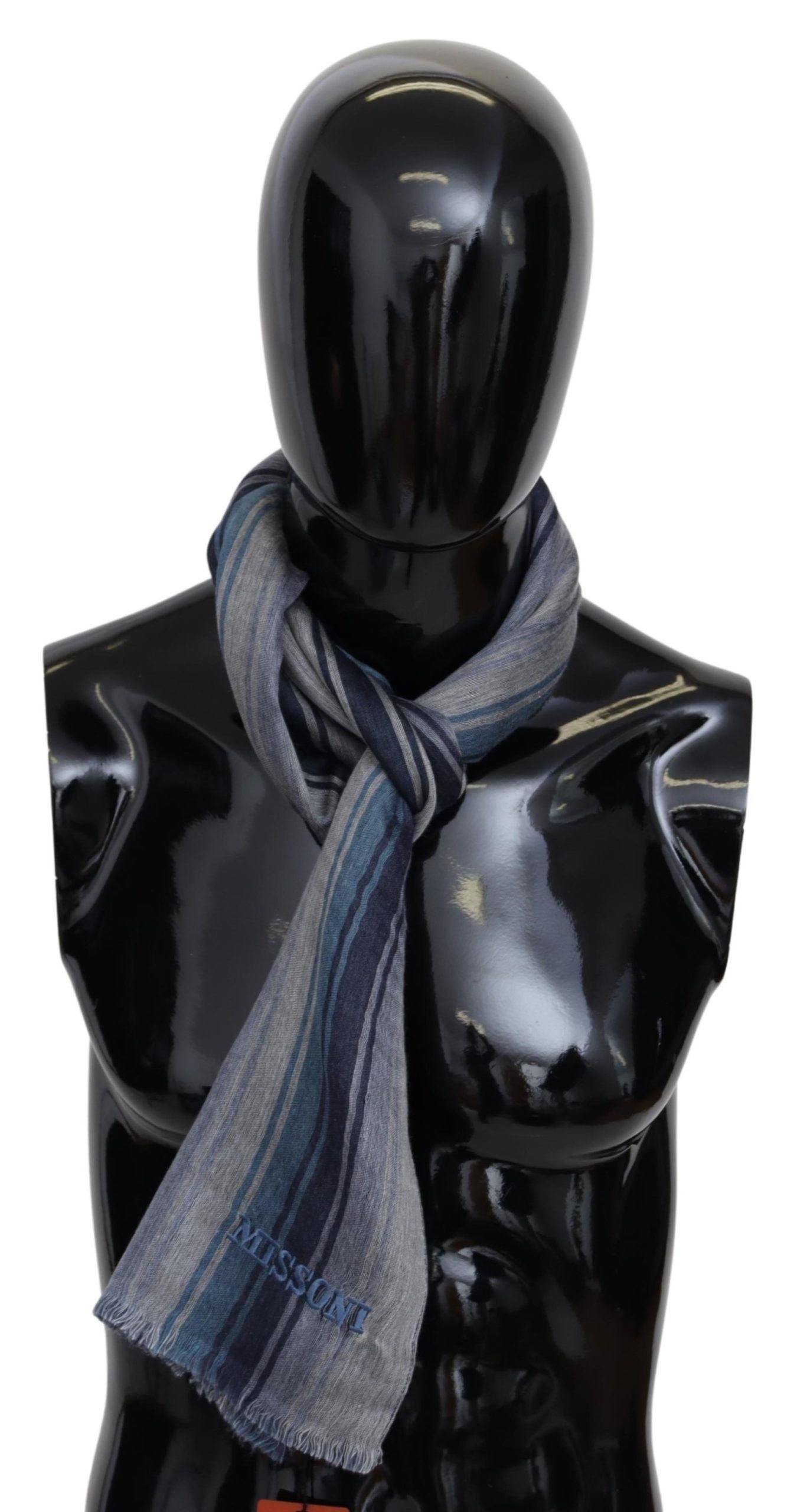 Missoni Multicolor Wool Striped Unisex Neck Wrap Men's Shawl