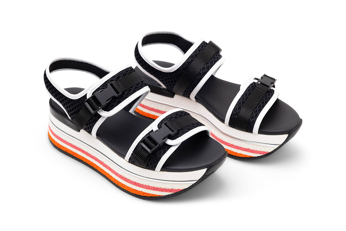 Hogan H222 Platform Mesh Sandals