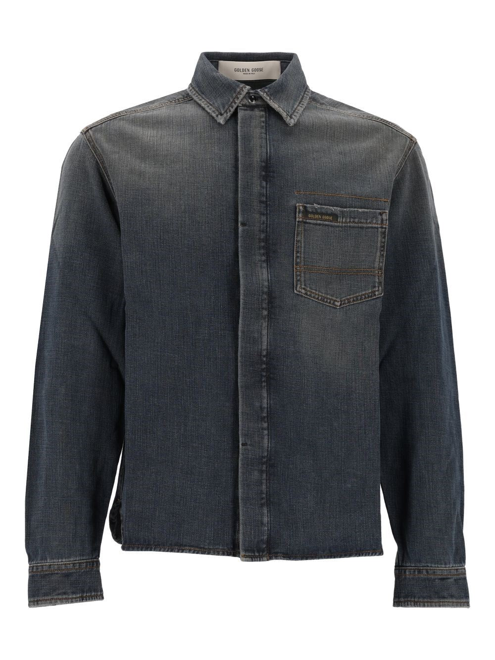 Golden Goose Men Cotton Denim Shirt