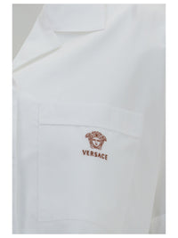 Versace Women Cropped Cotton Poplin Shirt