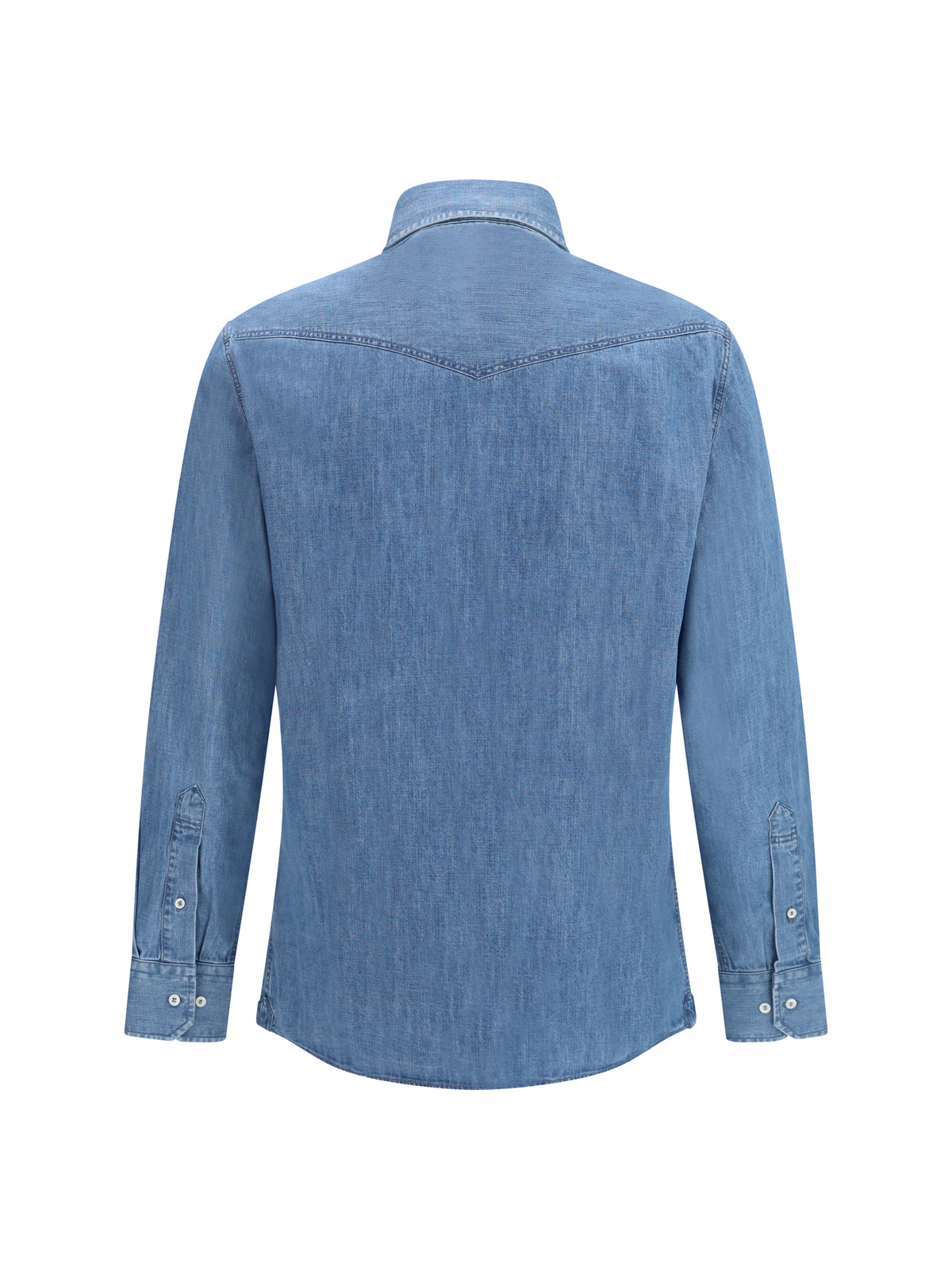 BRUNELLO CUCINELLI Brunello Cucinelli Men Easy Fit Lightweight Denim Shirt