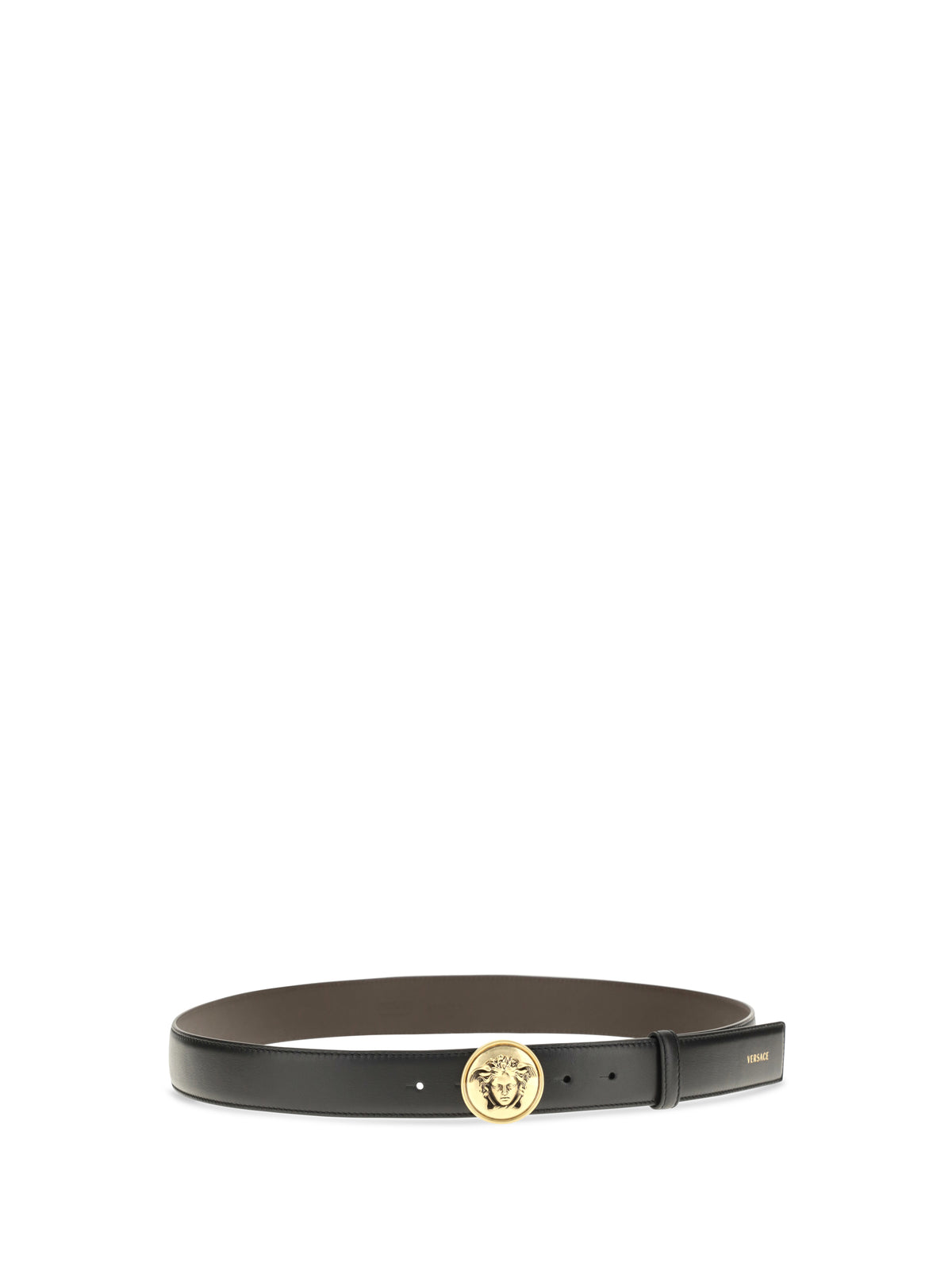 Versace Men Medusa Buckle Leather Belt