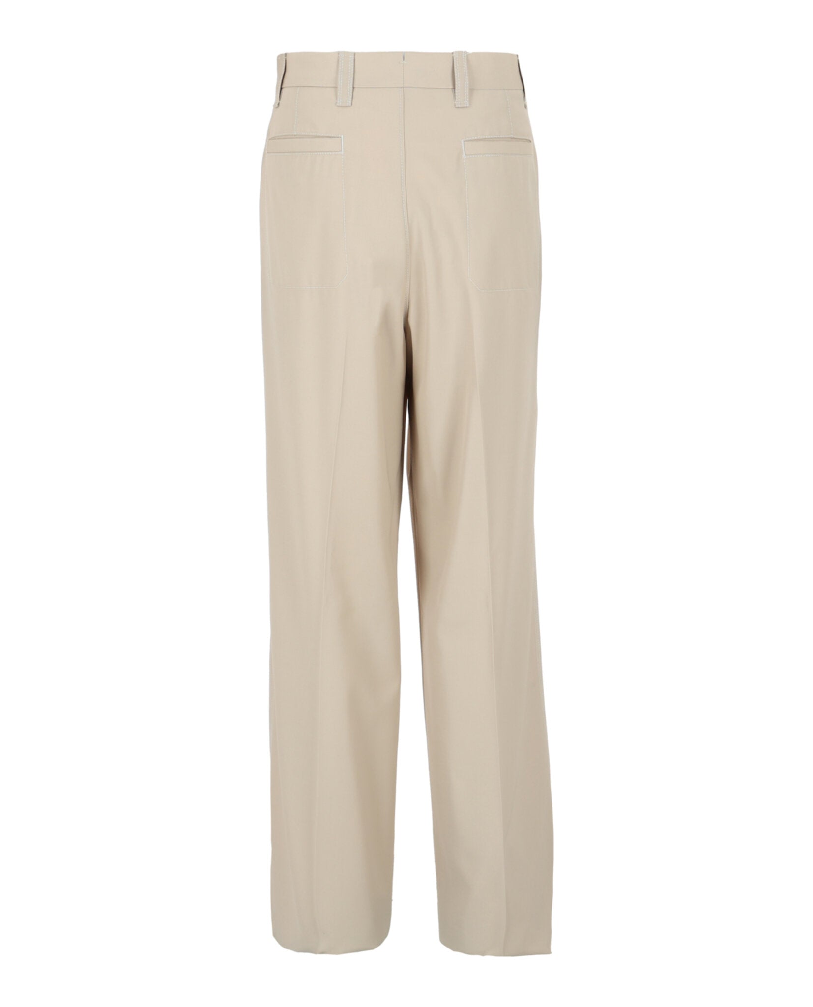 Ferragamo Mens Stitched Wide Leg Trousers