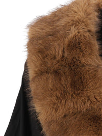 Rotate Women Contrasting Faux Fur Collar Jacket