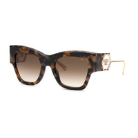 Philipp Plein Sunglasses Square Full Rim, Havana/Gold Frame and Brown Gradient Lens SPP120M0KHA