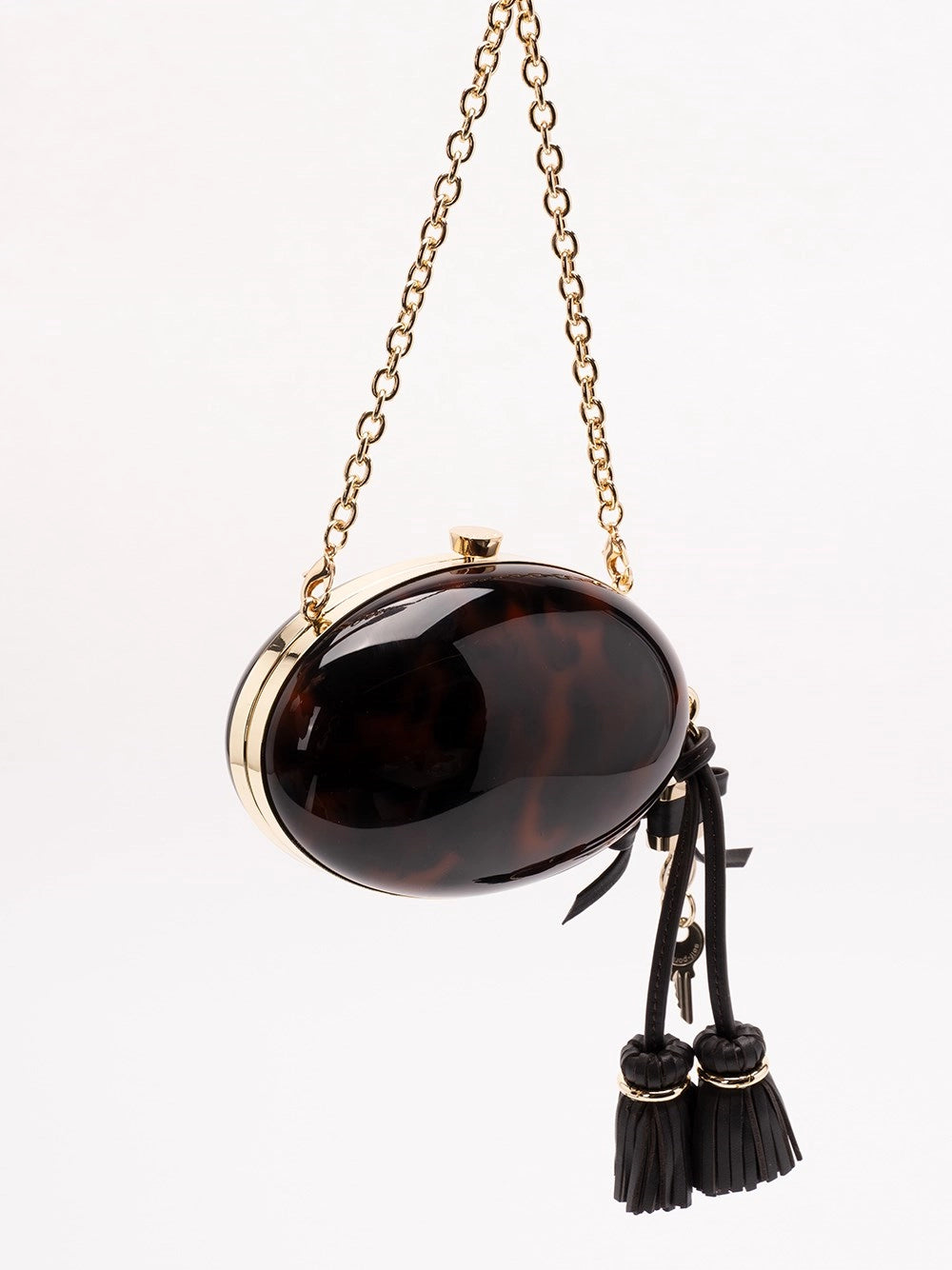 Self-Portrait Women Resin Oval Clutch