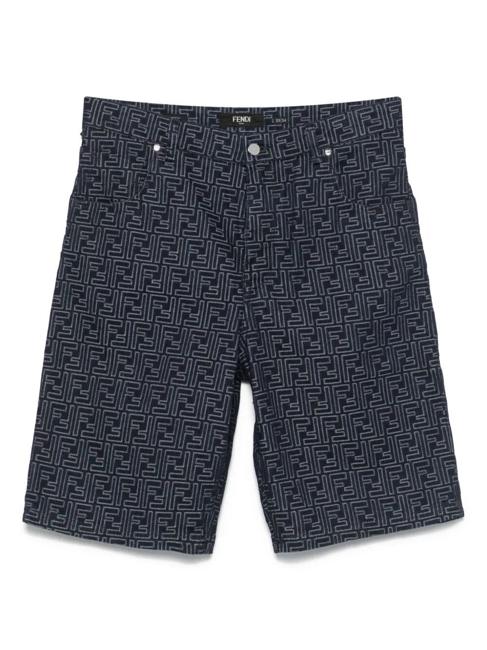 Fendi Fendi Men `Ff` Denim Shorts