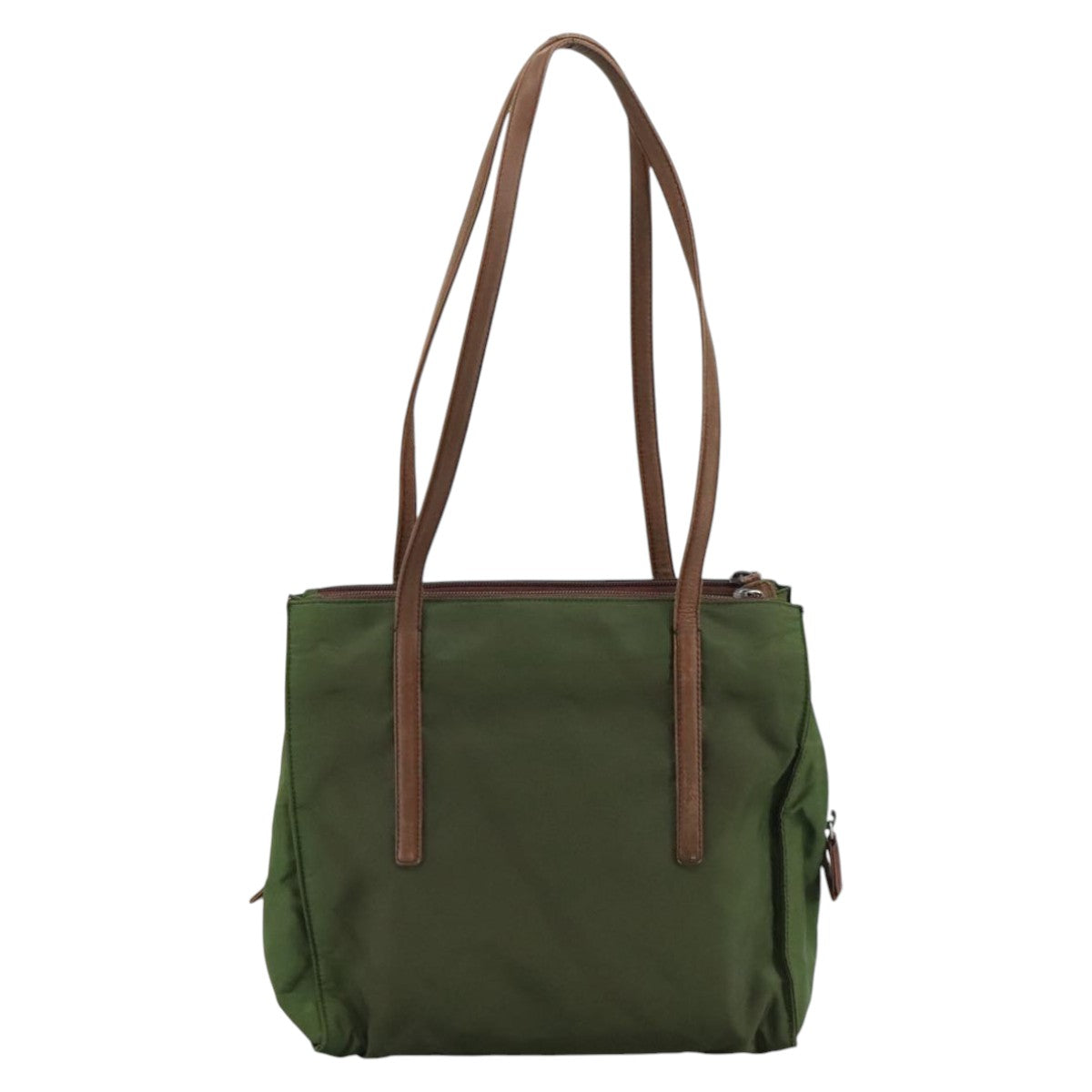 Prada Re-Nylon Khaki Synthetic Shoulder Bag (Pre-Owned)