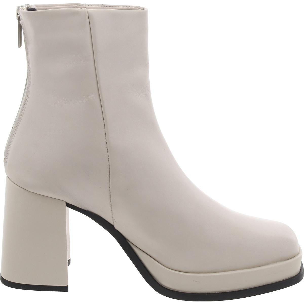 Maxxy Womens Leather Block Heel Ankle Boots