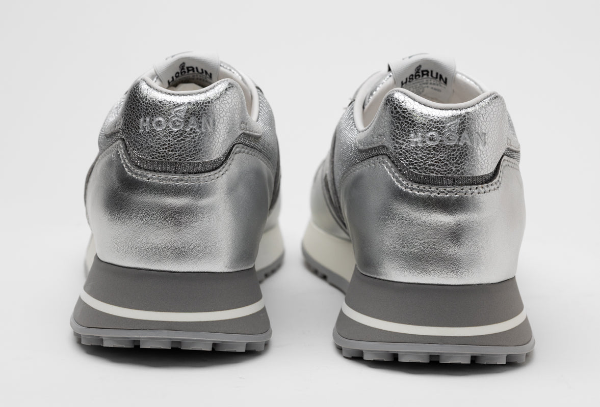 Hogan Metallic Ribbed Panel Sneakers