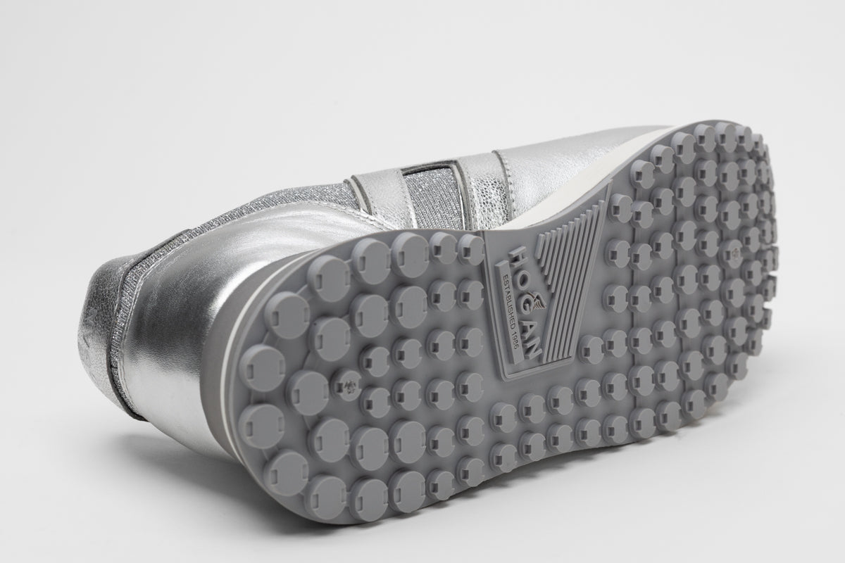 Hogan Metallic Ribbed Panel Sneakers