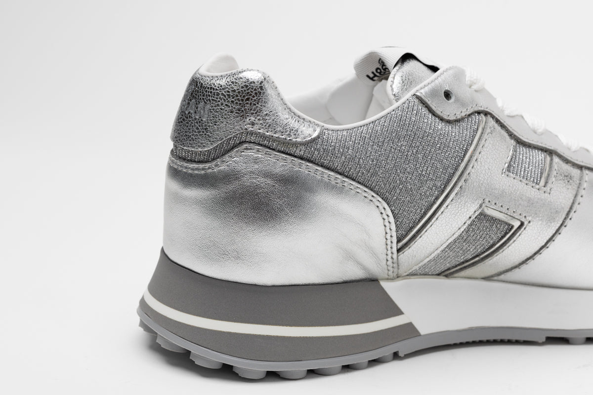 Hogan Metallic Ribbed Panel Sneakers
