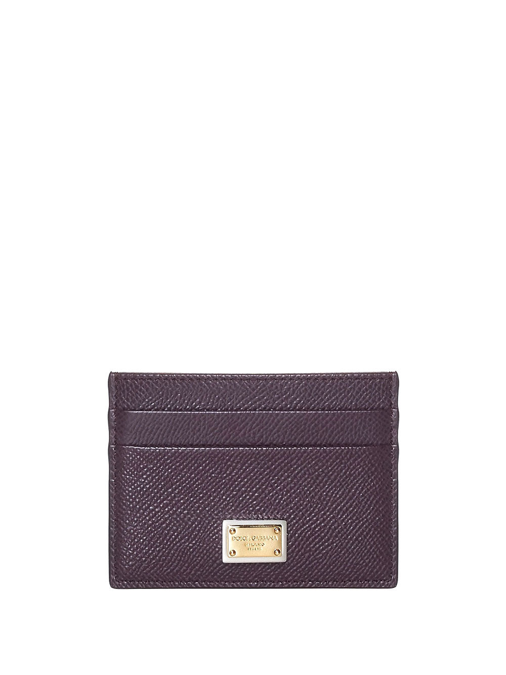 DOLCE & GABBANA Dauphine Calfskin Card Holder With Branded Plate Women
