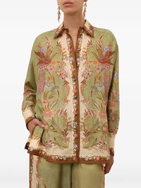 Zimmermann Women Indra Relaxed Silk Shirt