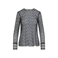 Alberta Ferretti L/S Pois Tulle Top Women