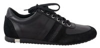 Dolce & Gabbana Dolce & Gabbana Black Logo Leather Casual Sneakers Men's Shoes