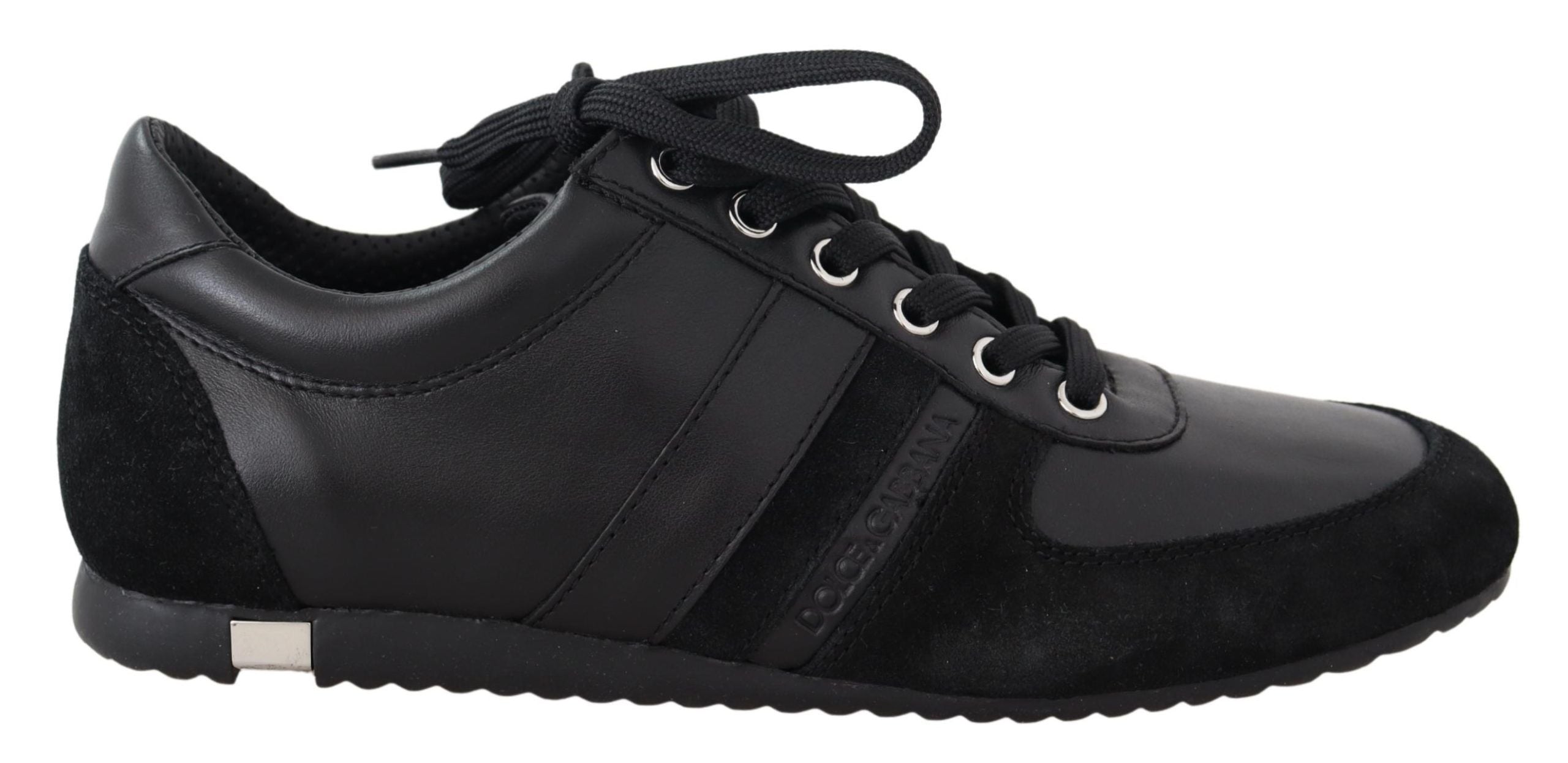 Dolce & Gabbana Dolce & Gabbana Black Logo Leather Casual Sneakers Men's Shoes
