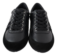 Dolce & Gabbana Dolce & Gabbana Black Logo Leather Casual Sneakers Men's Shoes
