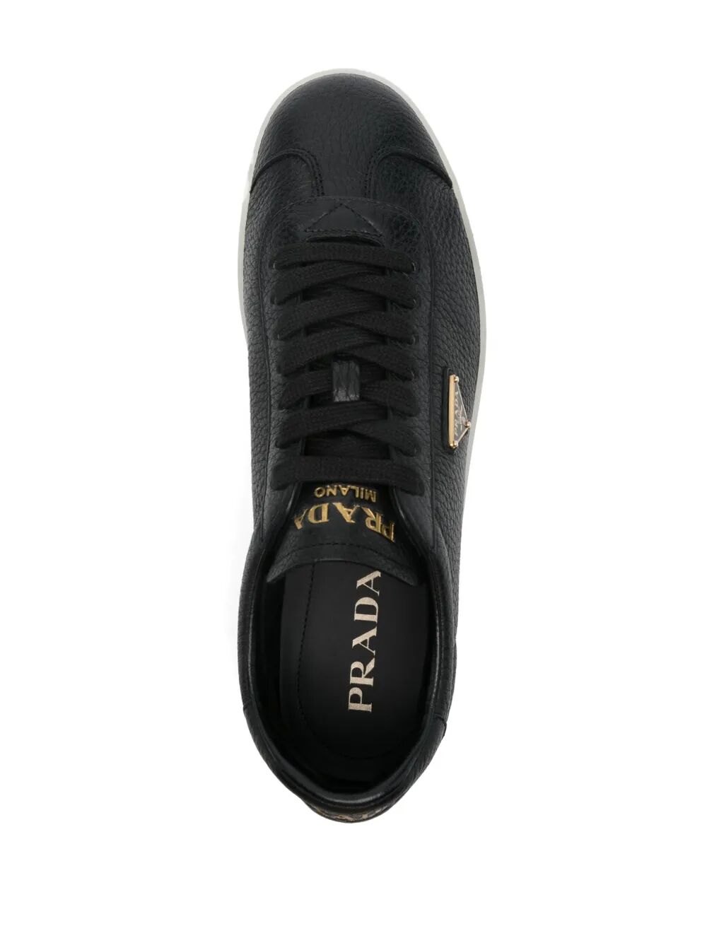 PRADA Prada Men Lane Grained Leather Sneakers