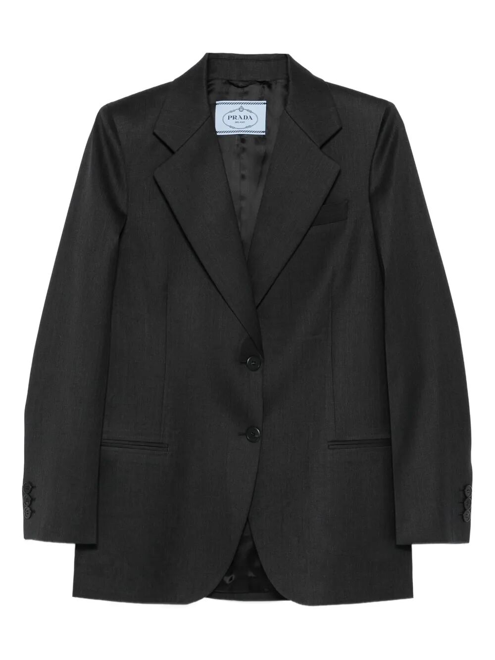 PRADA Notched-Lapels Wool Blazer Women