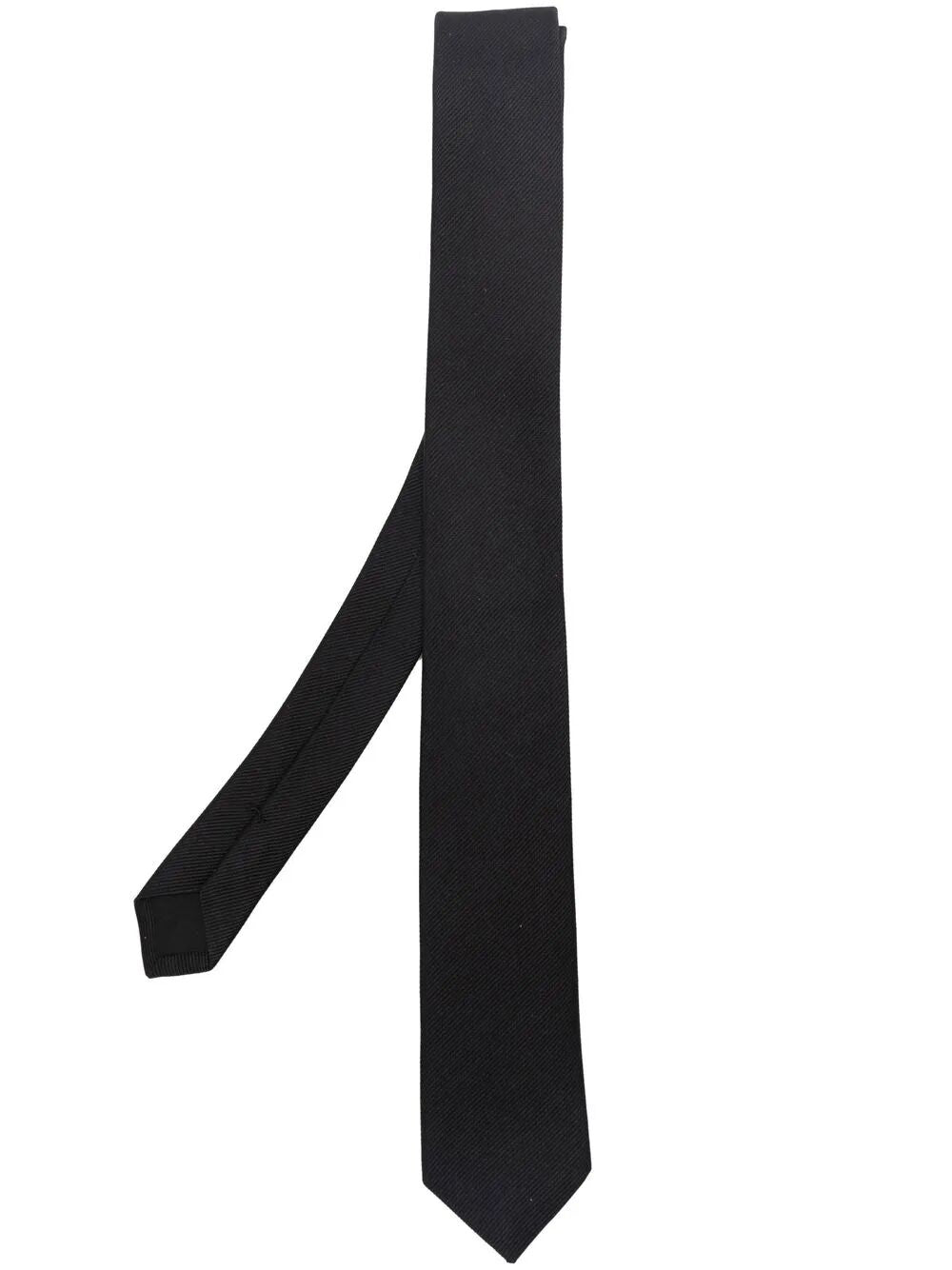 SAINT LAURENT PARIS Signature Evening Skinny Tie In Silk Grosgrain Women