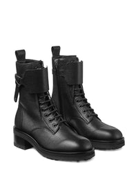 JIMMY CHOO Rosabel Leather Lace-Up Combat Boots Women