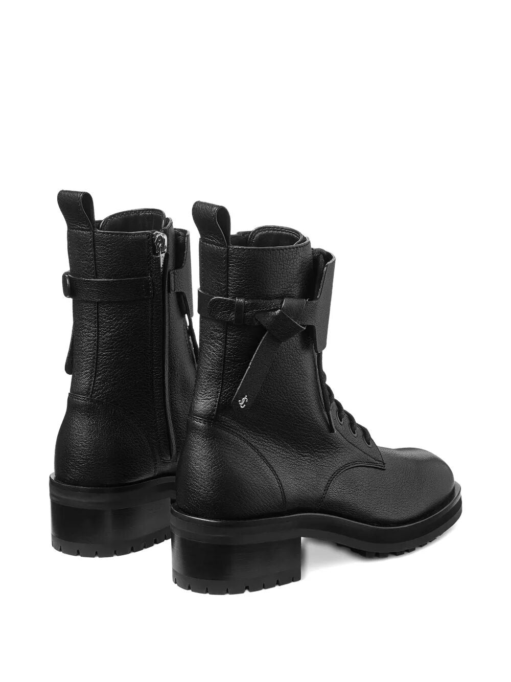 JIMMY CHOO Rosabel Leather Lace-Up Combat Boots Women